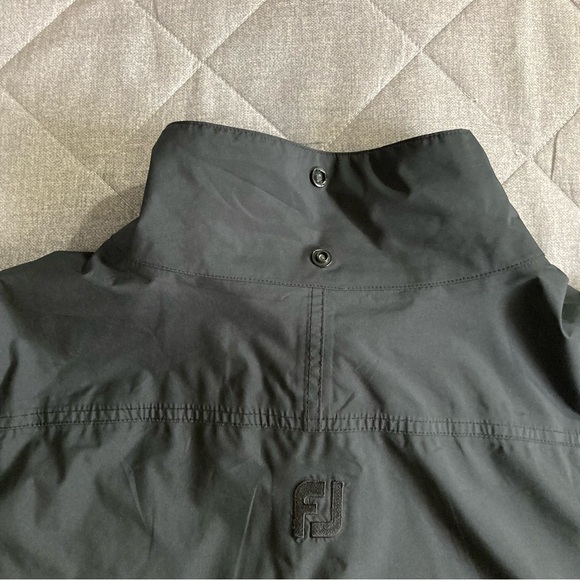 DryJoys by FootJoy Rain Wind Golf Jacket Mens XL Black Removable Long Sleeves - Picture 7 of 15